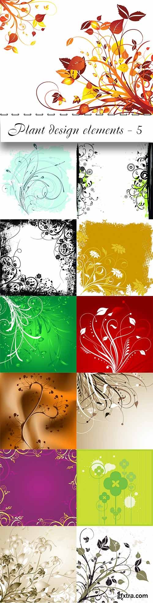 Plant design vector elements - 5