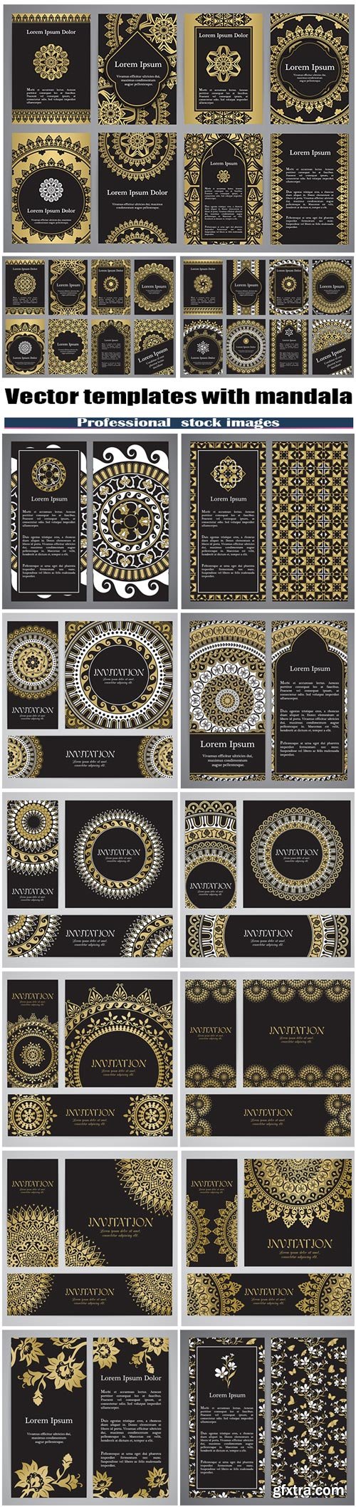 Vector templates with mandala