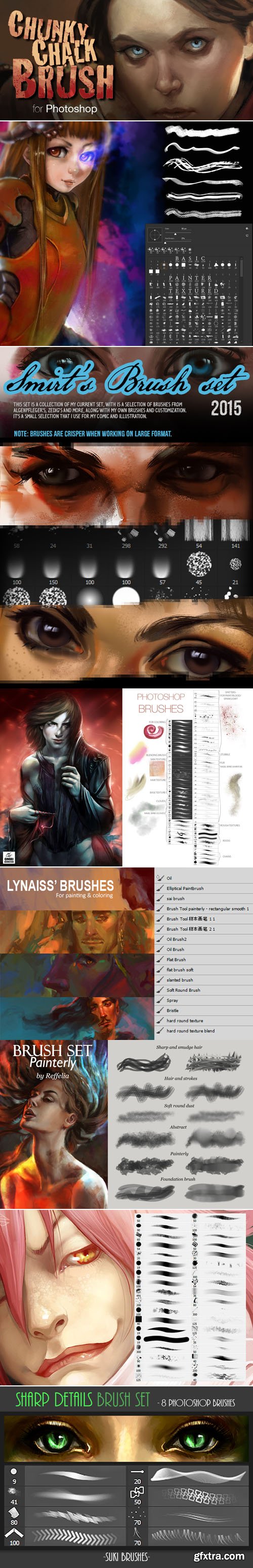 Painterly Photoshop Brushes with Sharp Details