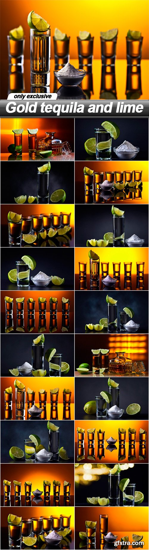 Gold tequila and lime - 20 UHQ JPEG