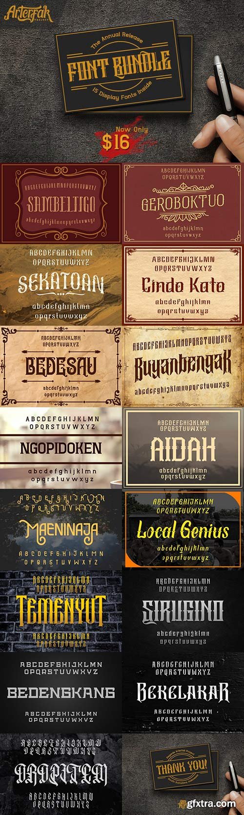 CM - Arterfak Font Bundle I 1084873