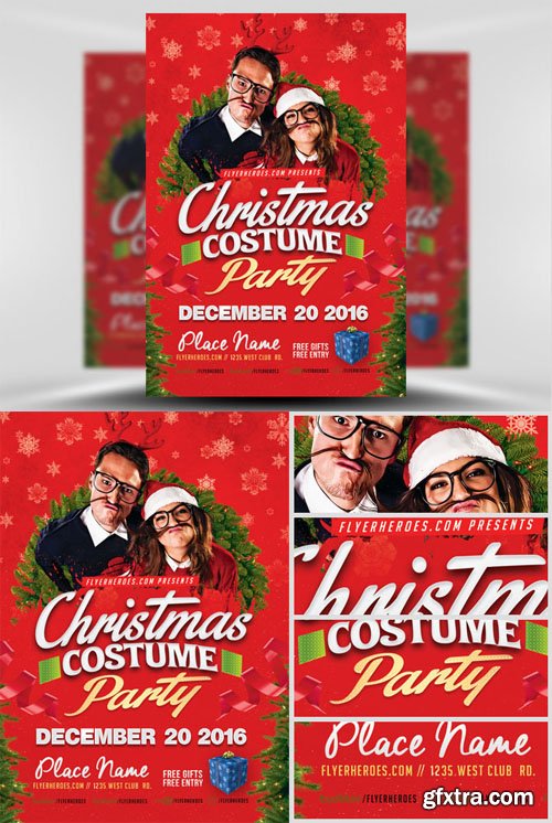 Christmas Costume Party Flyer Template