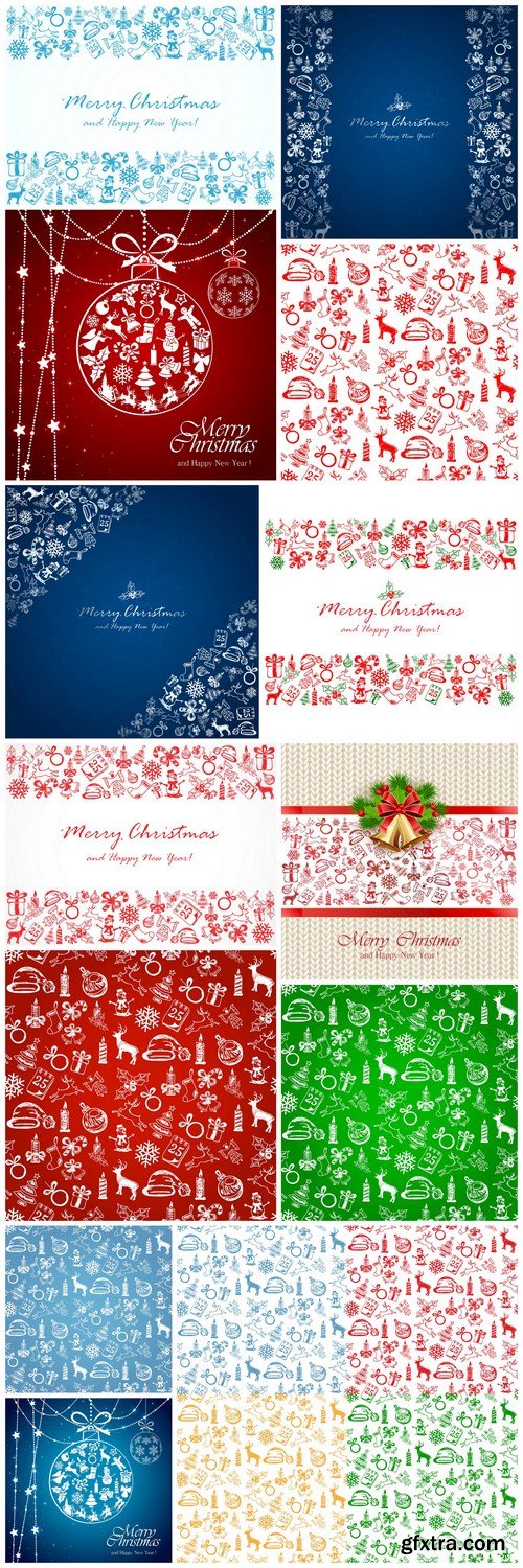 Christmas elements on white background - 13xEPS