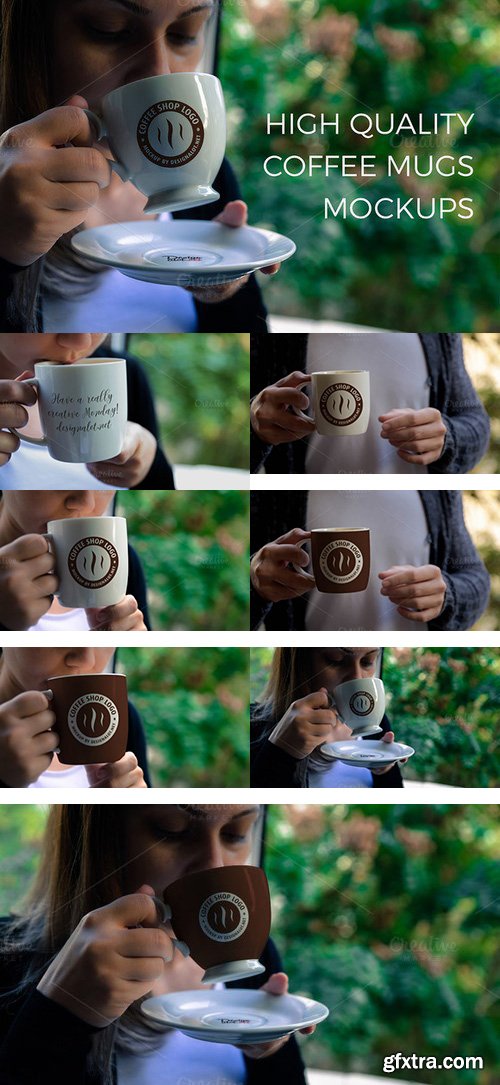 CM - Models with Coffee Mugs Mockups Pack 965964