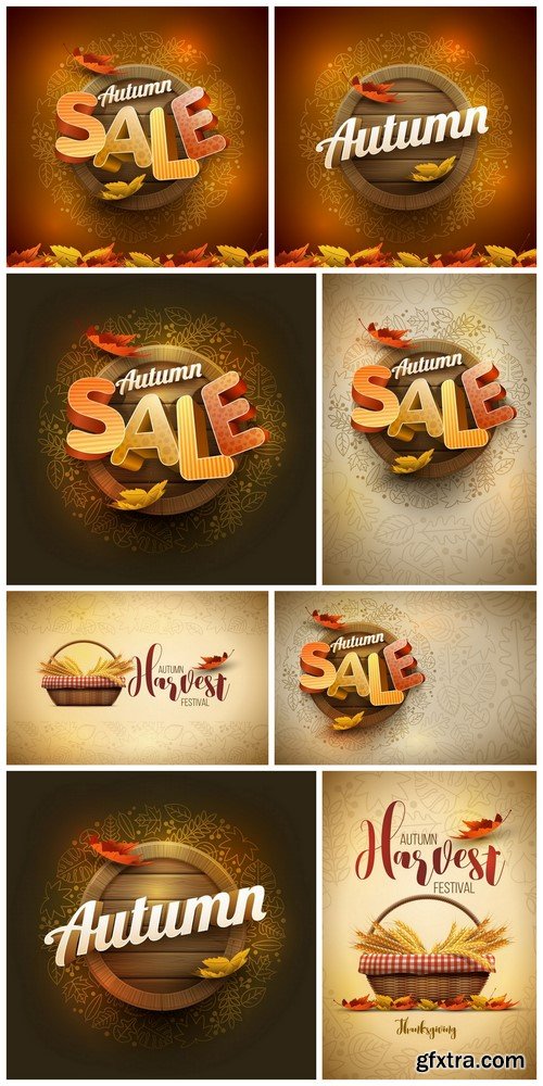 Autumn Harvest Festival - 8xEPS Vector Stock