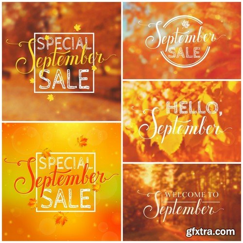 September Sale - 5xEPS Vector Stock