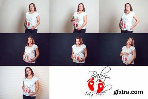 CM - Pregnant Woman T-Shirt Mock-Up 989895