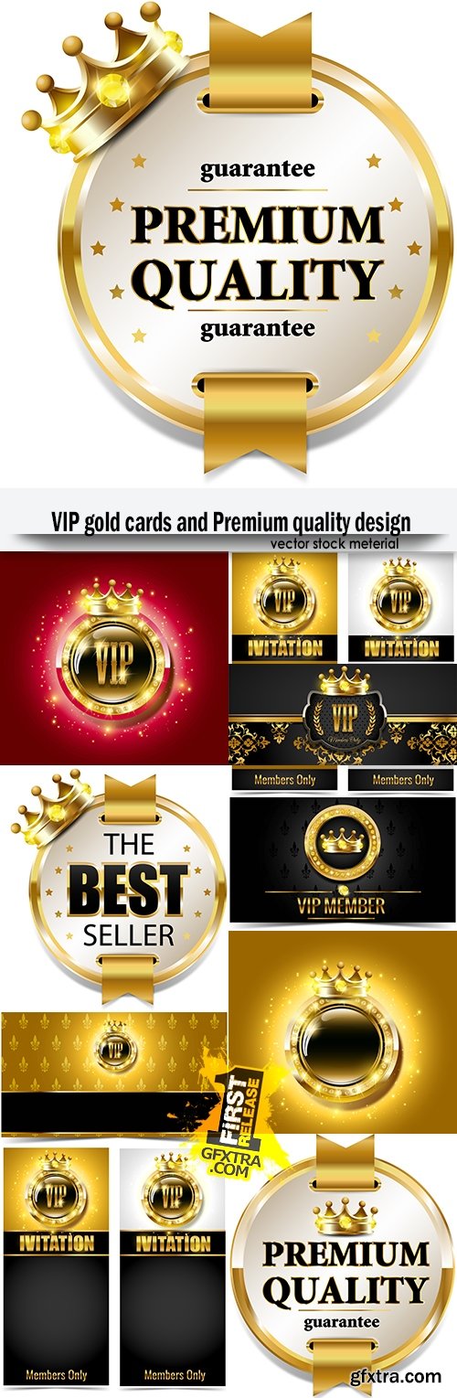 VIP gold cards and Premium quality design