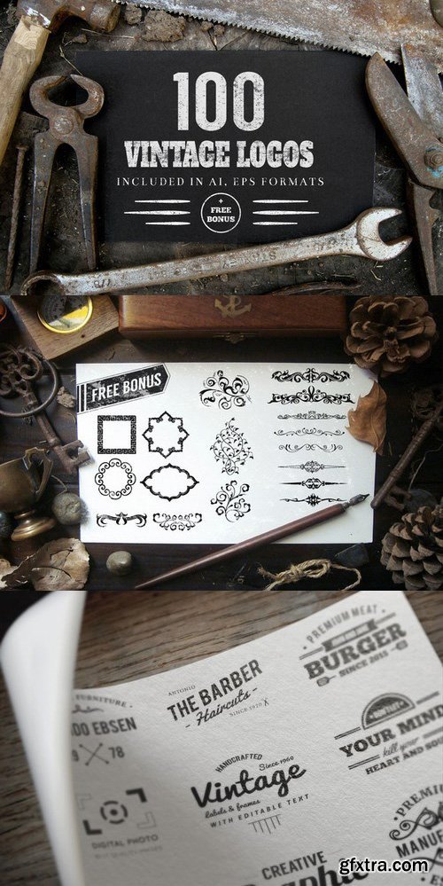 CM - 100 Logo Templates Bundle + BONUS! 282401