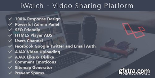 CodeCanyon - iWatch v1.4 - Video Sharing Platform - 17216318