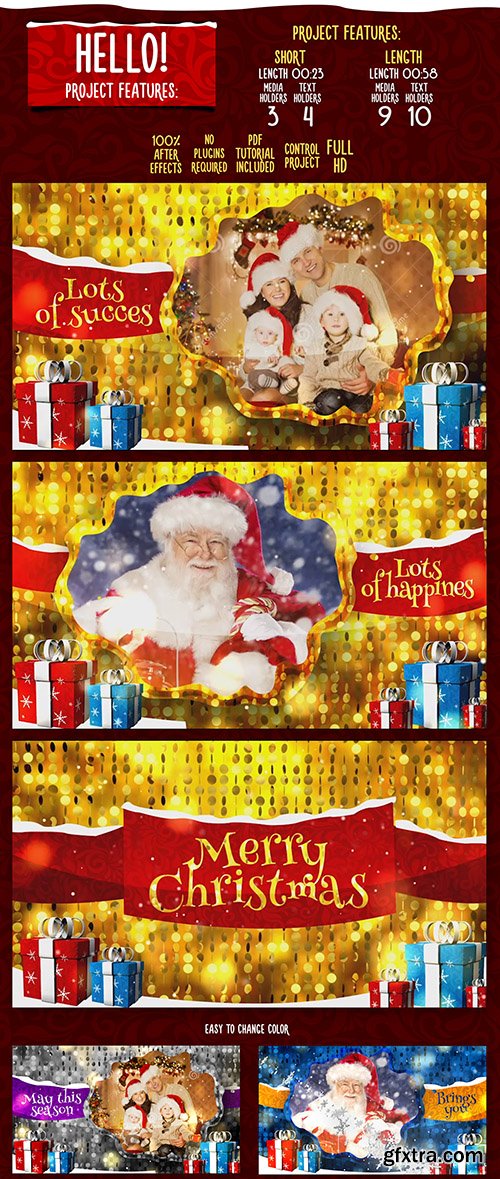 Videohive Merry Christmas Gold 18949668