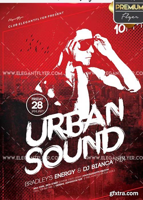 Urban Sound V02 Flyer PSD Template + Facebook Cover