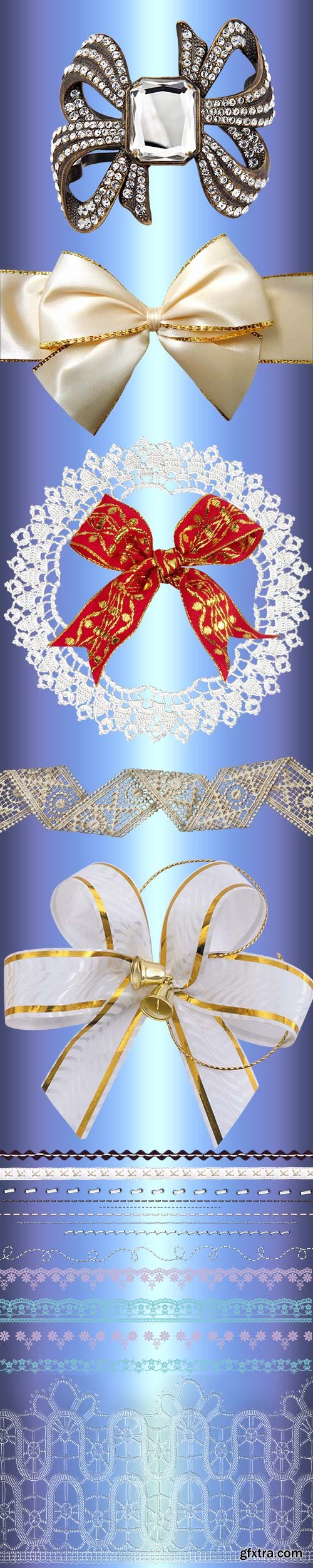 PNG clipart - Lace, bows