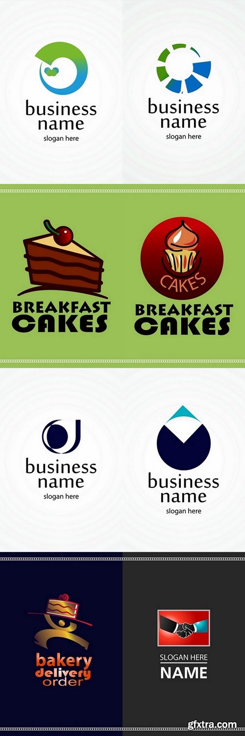 Cake Shop and business Logo Template Design Vector