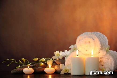 Backgrounds spa with candles - 8 UHQ JPEG