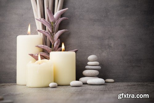 Backgrounds spa with candles - 8 UHQ JPEG