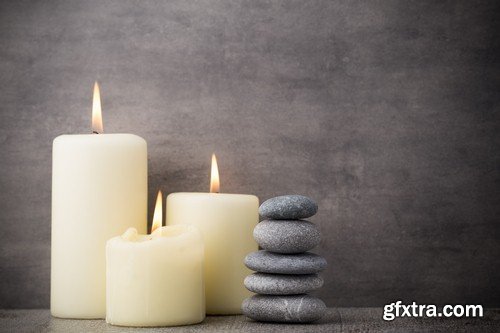 Backgrounds spa with candles - 8 UHQ JPEG