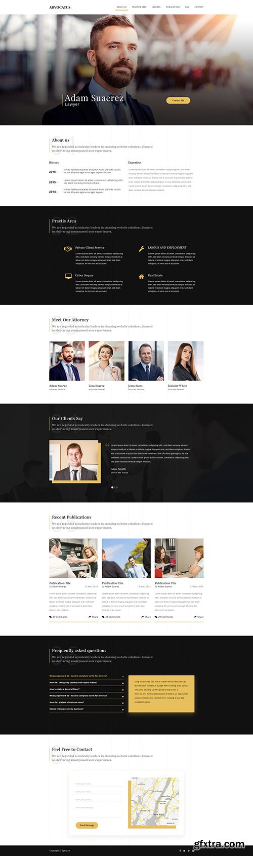 PSD Web Template - Advocatus - One Landing Page