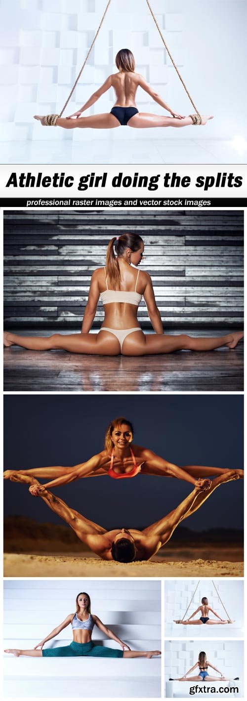 Athletic girl doing the splits - 5 UHQ JPEG