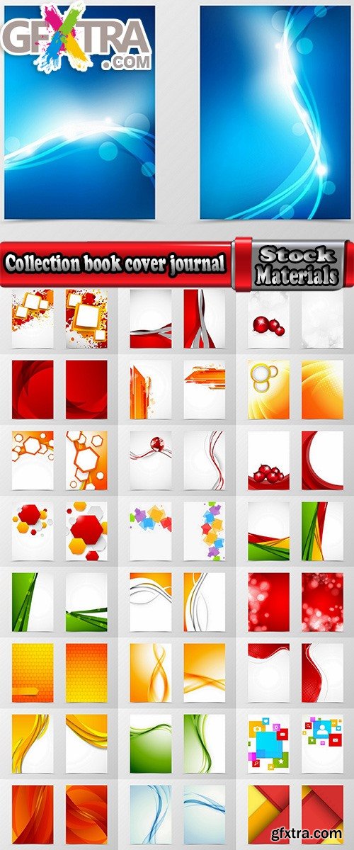 Collection book cover journal notebook flyer card business card banner vector image 31-25 EPS