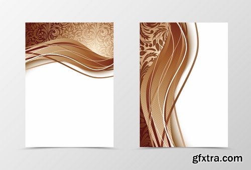 Collection book cover journal notebook flyer card business card banner vector image 32-25 EPS