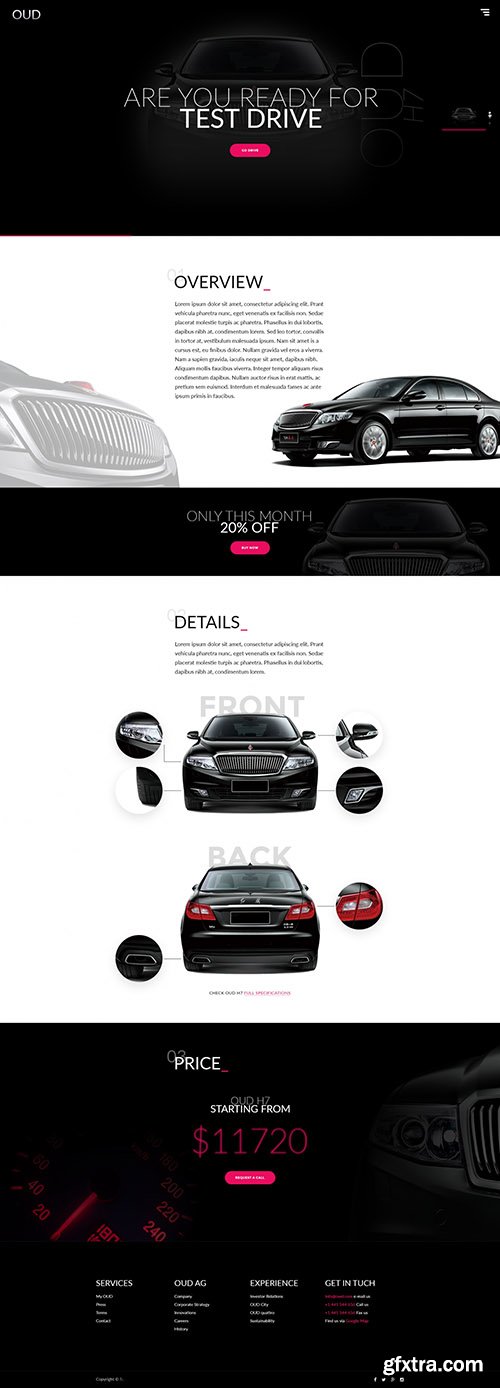 PSD Web Template - OUD - Responsive Cars Theme