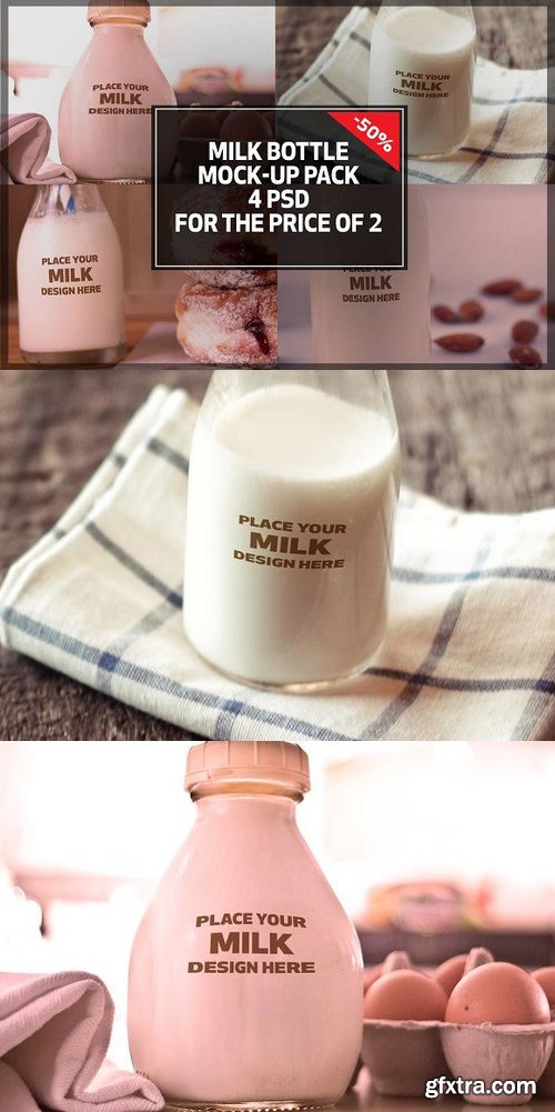 CM - Milk Bottle Mock-up Pack#2 1083695