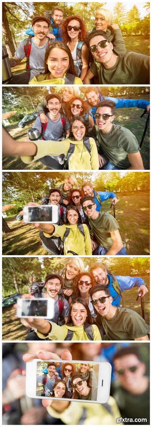 Do Group Selfie! - 5 UHQ JPEG Stock Images