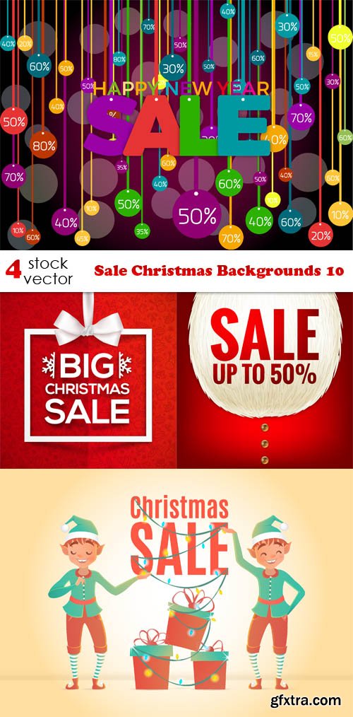 Vectors - Sale Christmas Backgrounds 10
