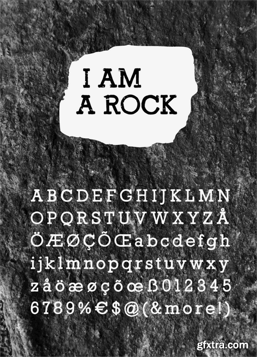 I Am a Rock font