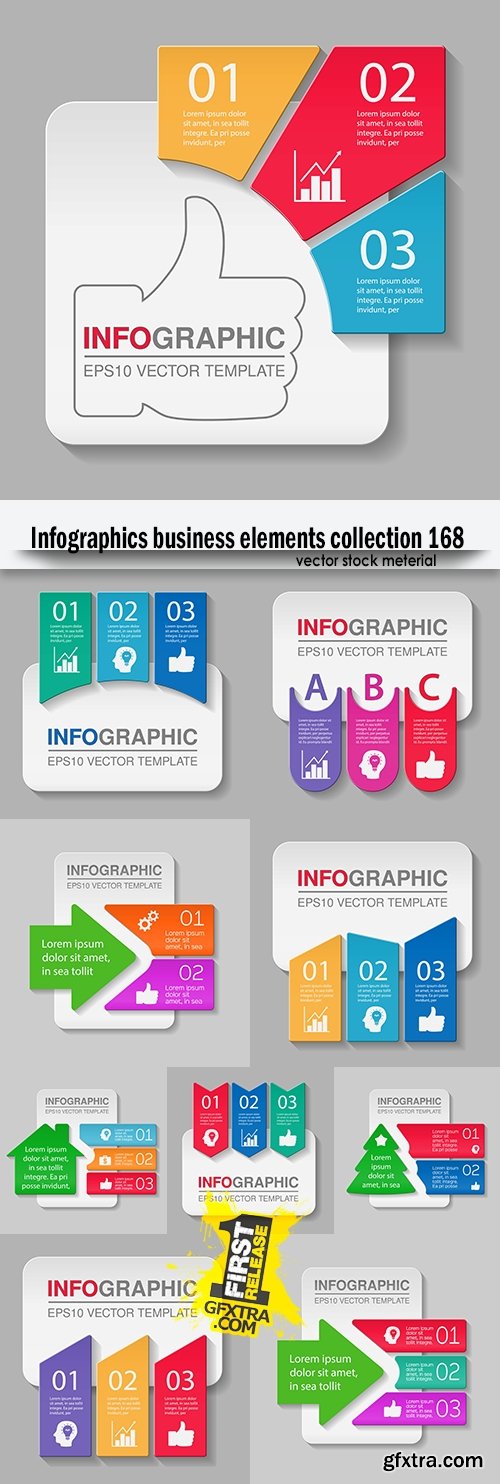 Infographics business elements collection 168