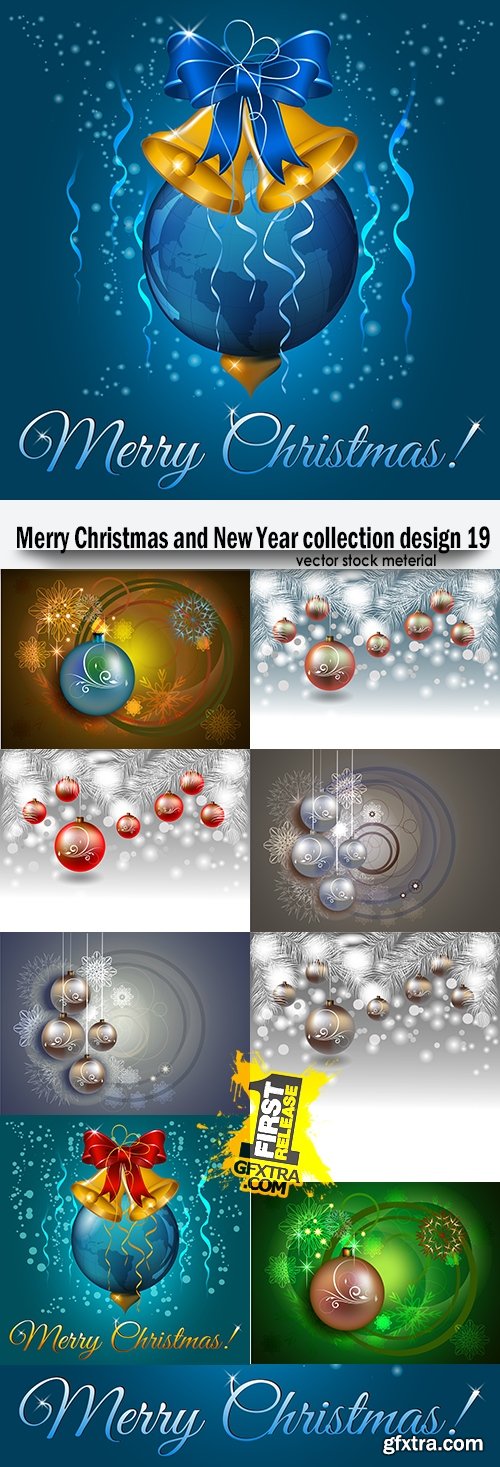 Merry Christmas and New Year collection design 19