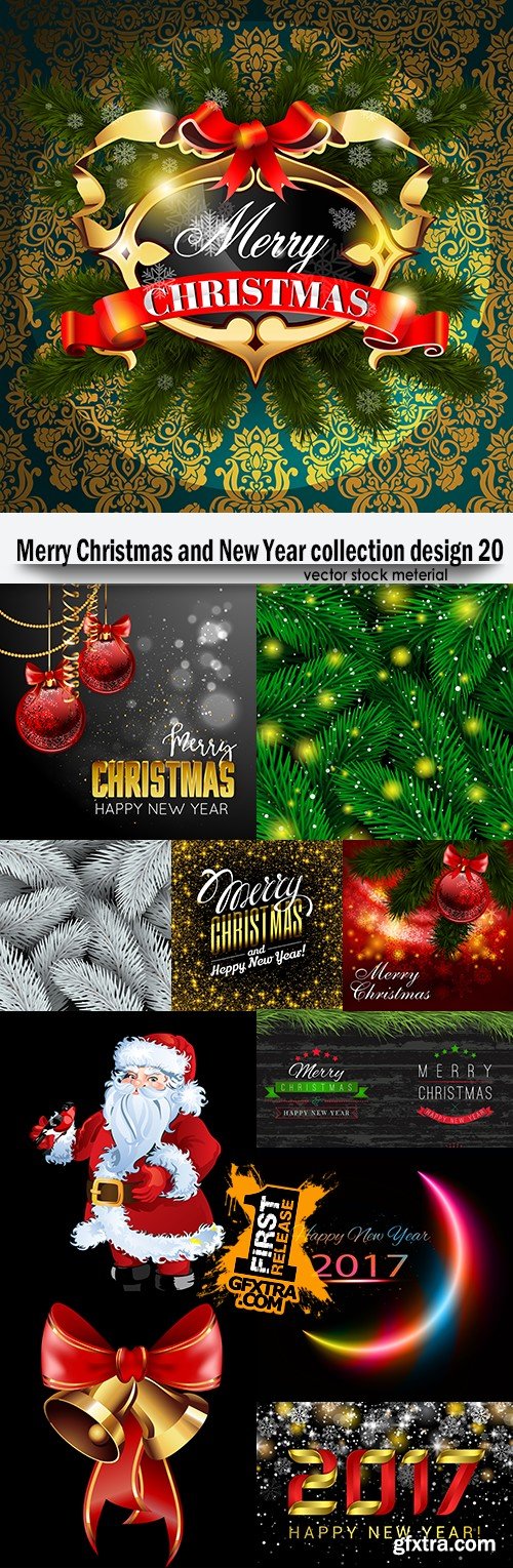 Merry Christmas and New Year collection design 20