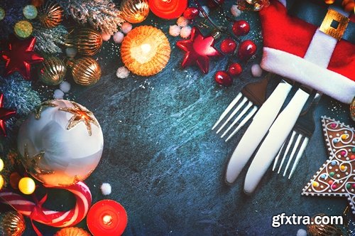 Christmas holiday background. Christmas served table - 25 UHQ JPEG