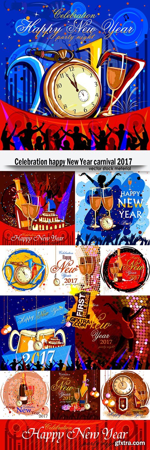 Celebration happy New Year carnival 2017