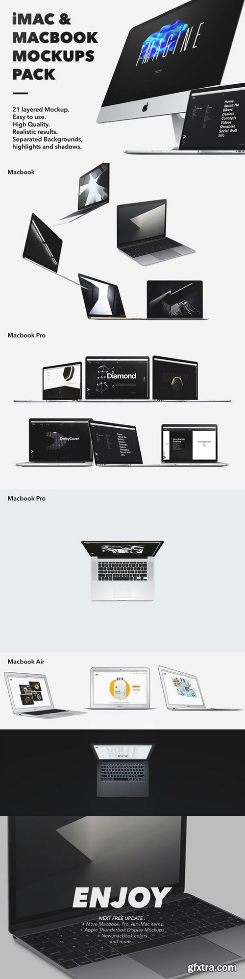 CM - iMac & Macbook Mockups pack 685907