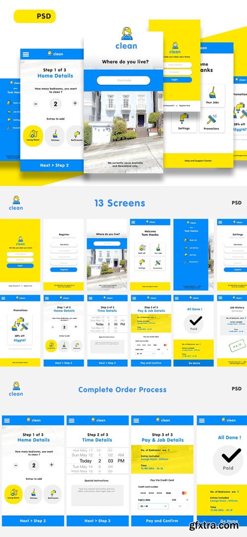 Cleaning Service App UI Kit