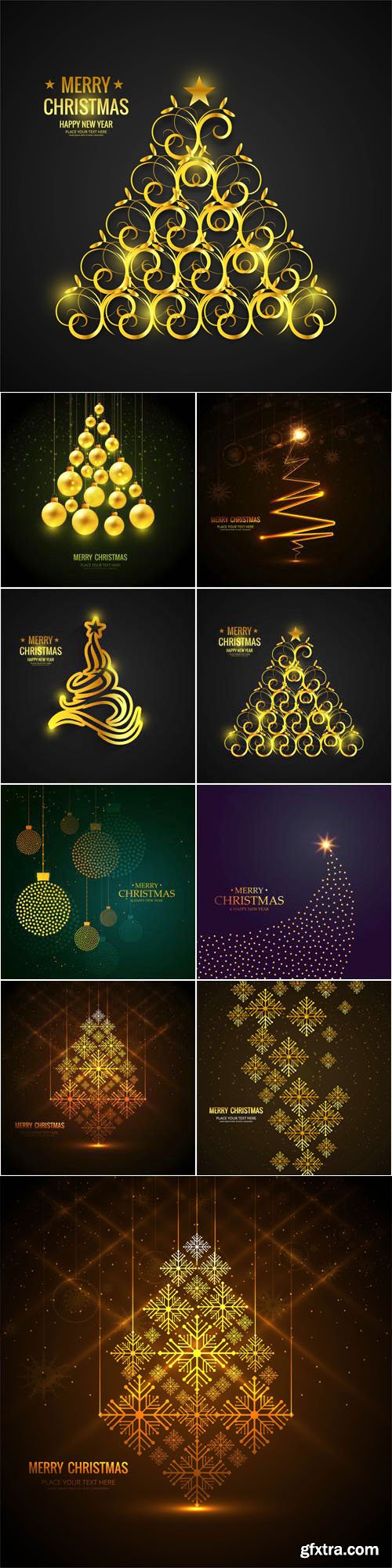 2017 Christmas Abstract Backgrounds Vector Collection