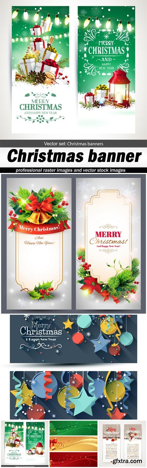 Christmas banner - 5 EPS