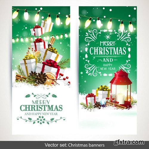 Christmas banner - 5 EPS