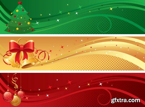 Christmas banner - 5 EPS