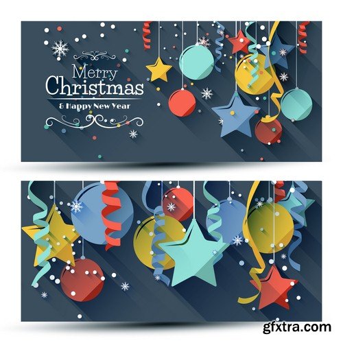 Christmas banner - 5 EPS