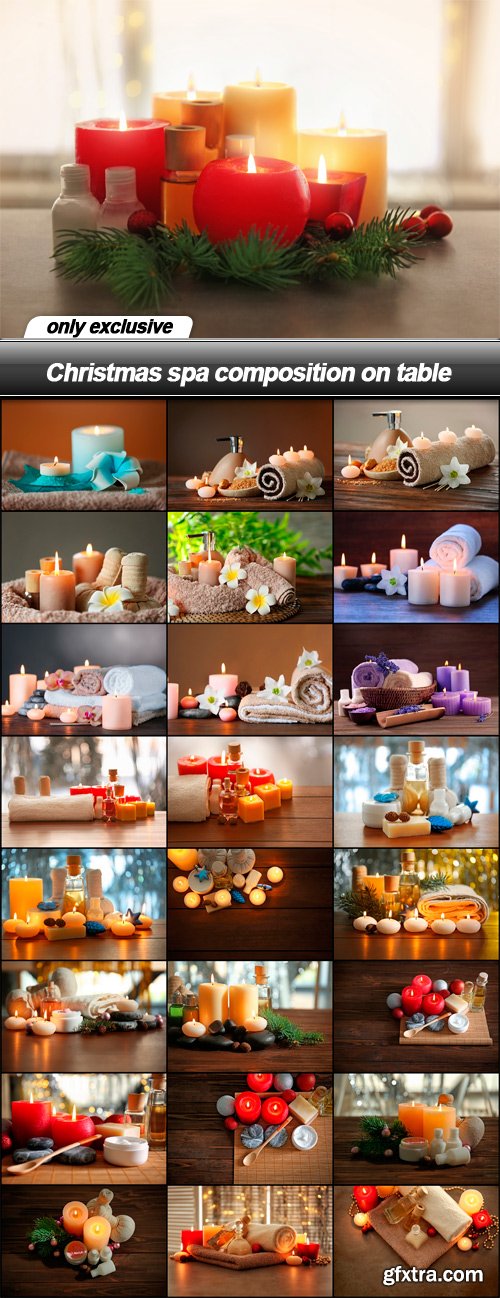 Christmas spa composition on table - 25 UHQ JPEG