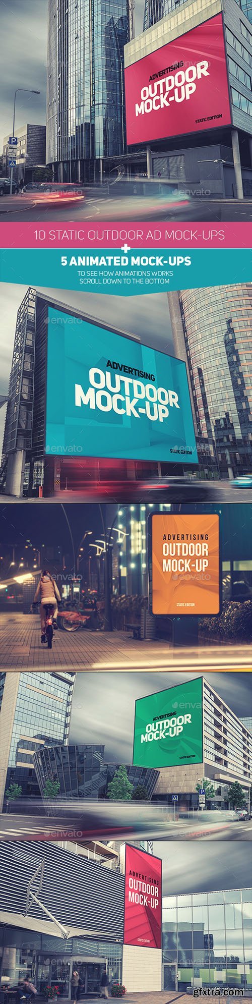 GraphicRiver Animated Outdoor Advertising Mock-ups 9351792