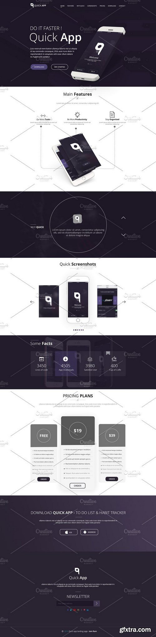 CM - QuickApp - Landing Page PSD Template 1076258