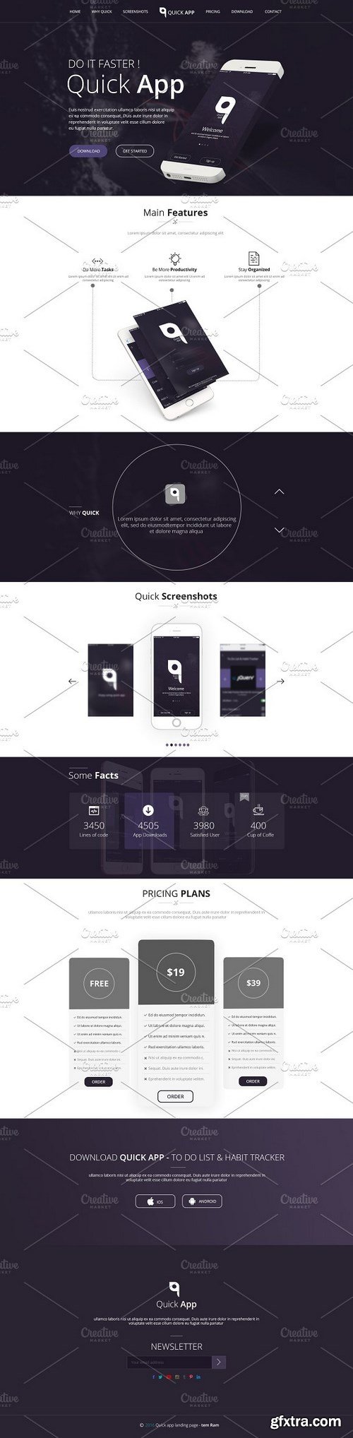 CM - QuickApp - Landing Page PSD Template 1076258