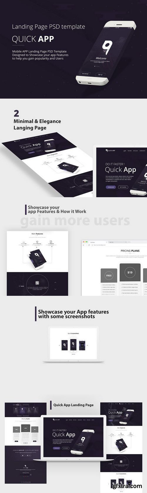 CM - QuickApp - Landing Page PSD Template 1076258