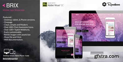 ThemeForest - BRIX - Mobile App landing page Muse Template (Update: 28 September 15) - 12847420