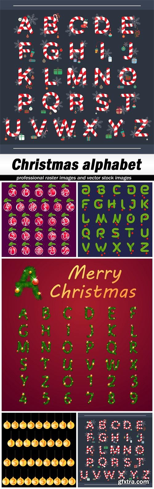 Christmas alphabet - 5 EPS