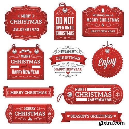 Christmas labels 3 - 8 EPS